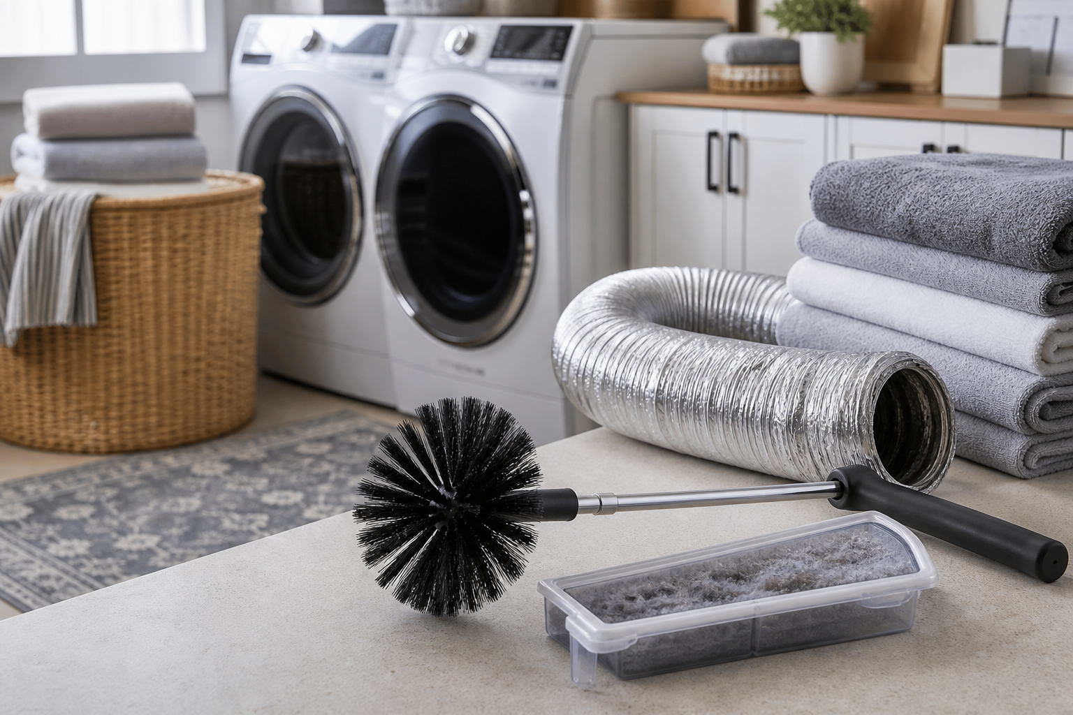 Dryer vent cleaning vacuum attachment kit